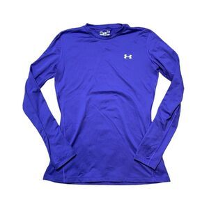 UNDER ARMOUR Coldgear Crewneck Long Sleeve Base Layer Shirt Purple Size Large